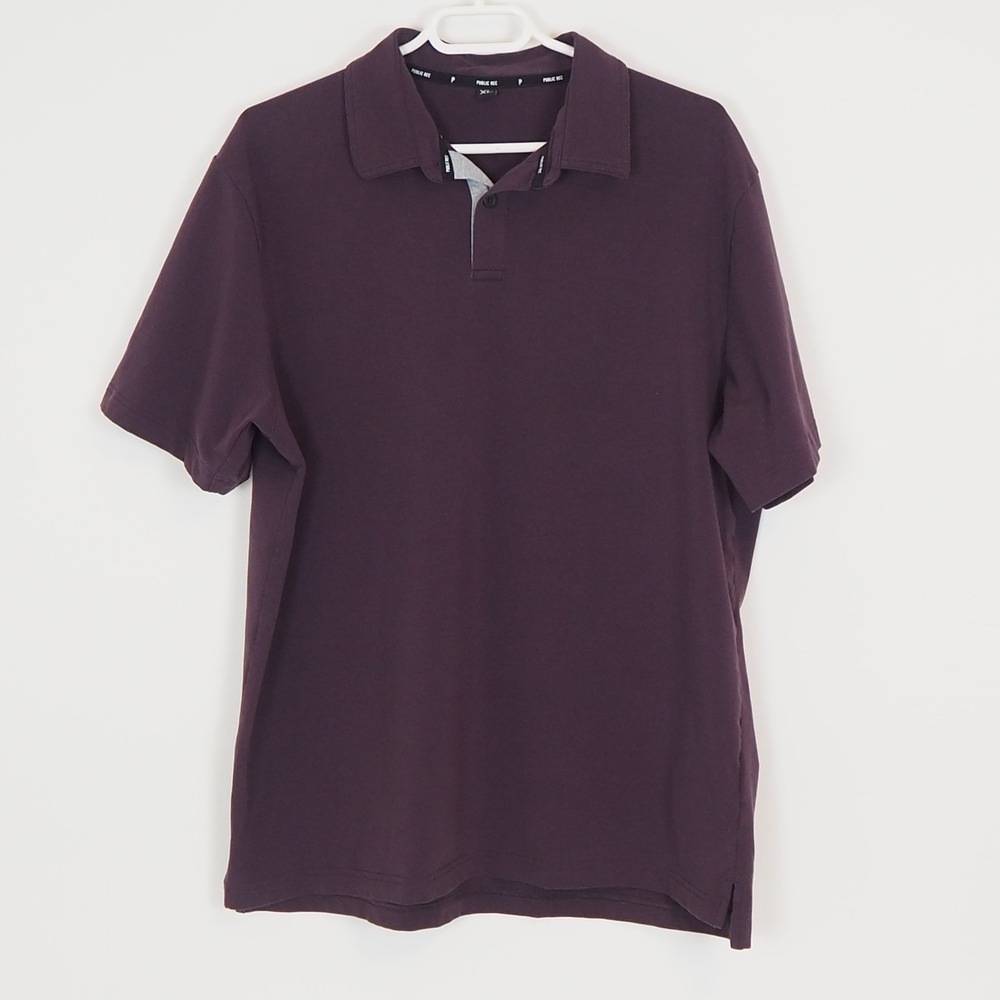 Public Rec Go-To Pima Cotton Polo Shirt Men's‎ XL Burgundy Stretch Performance